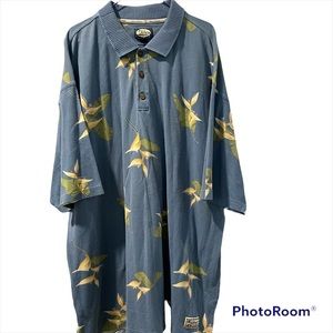 Tommy Bahama Short Sleeve Polo Floral Tropical Gently Worn XXL Summer